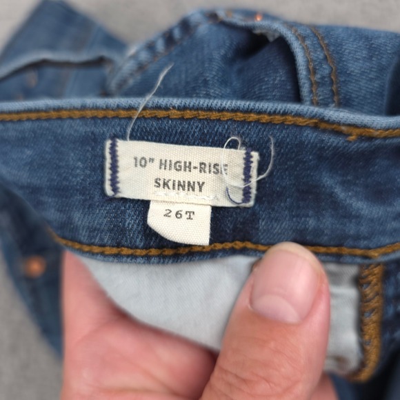 Madewell Womens‎ Skinny Jeans Size 26 10" High Rise Skinny Med Wash Denim Casual - Picture 9 of 10